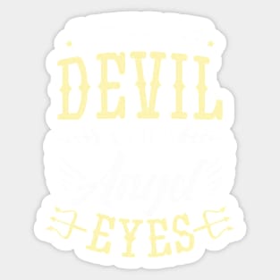 Devil In Angel Eyes Sticker